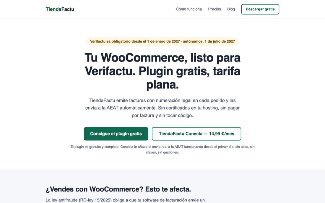 Captura de TiendaFactu